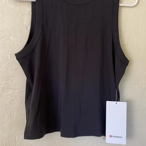 NWT LULULEMON CLASSIC TANK BLACK TANK SIZE  6 cotton black nwt - Picture 3 of 6